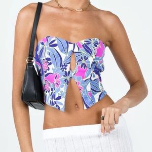 Princess Polly Floral Strapless Crop Top